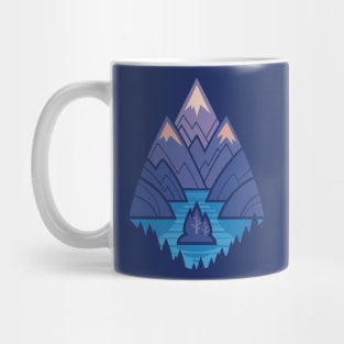 Mountain Lake : Blue Mug